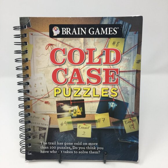 Brain Games Cold Case Puzzles Mental Exercises Softbound Spiralbound Book - Picture 1 of 9
